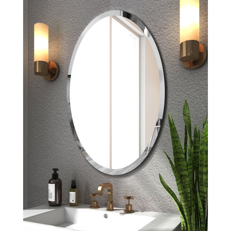 Latitude Run® Annabellee Beveled Frameless Bathroom / Vanity Mirror